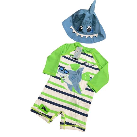 Tommy Bahama Boy's Swim Set Shark 6/12 Month's NWT - Picture 3 of 6